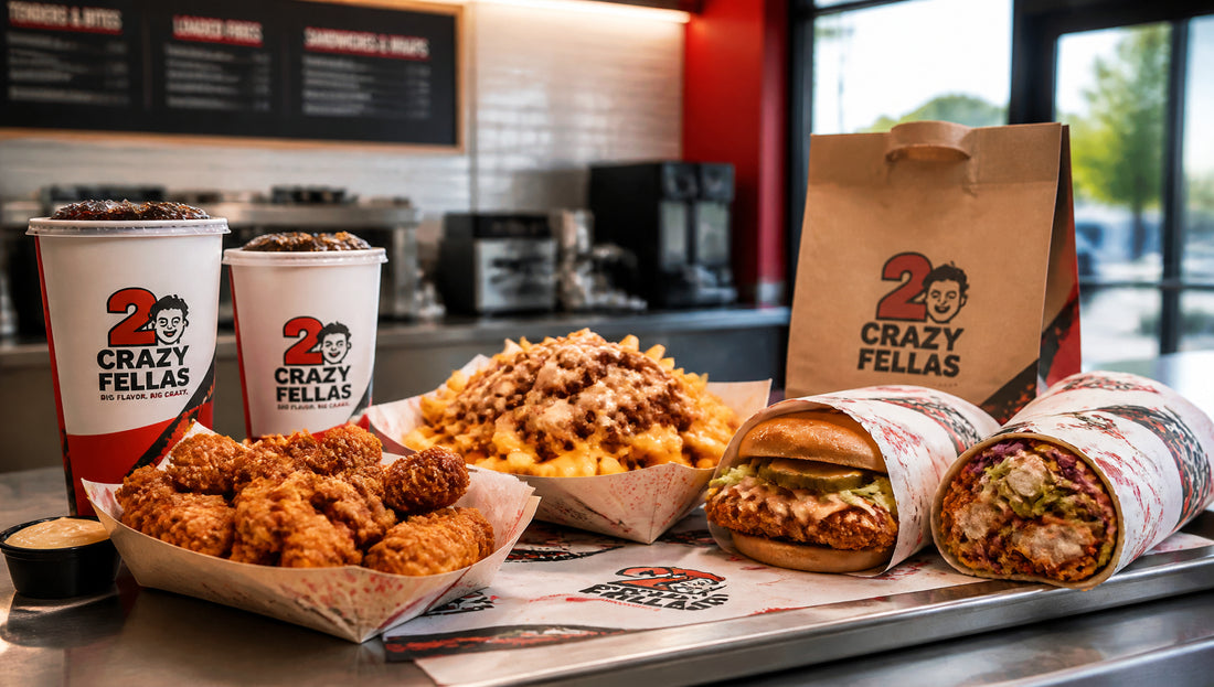 2 Crazy Fellas Menu with Prices, Calories and Popular Items