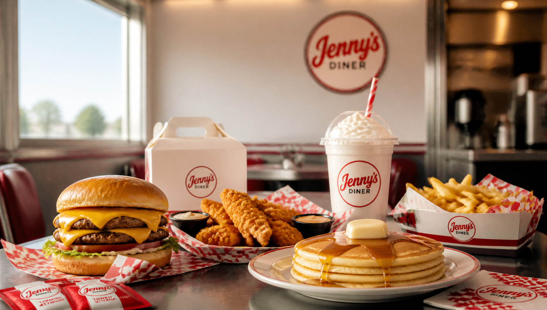 Jenny's Diner Menu with Prices, Calories and Popular Items
