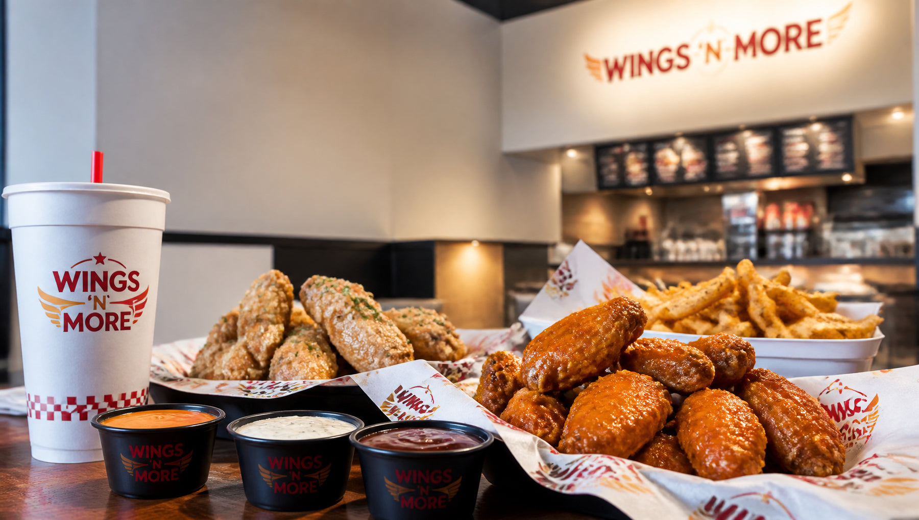 Wings 'N More Menu with Prices, Calories and Best Picks