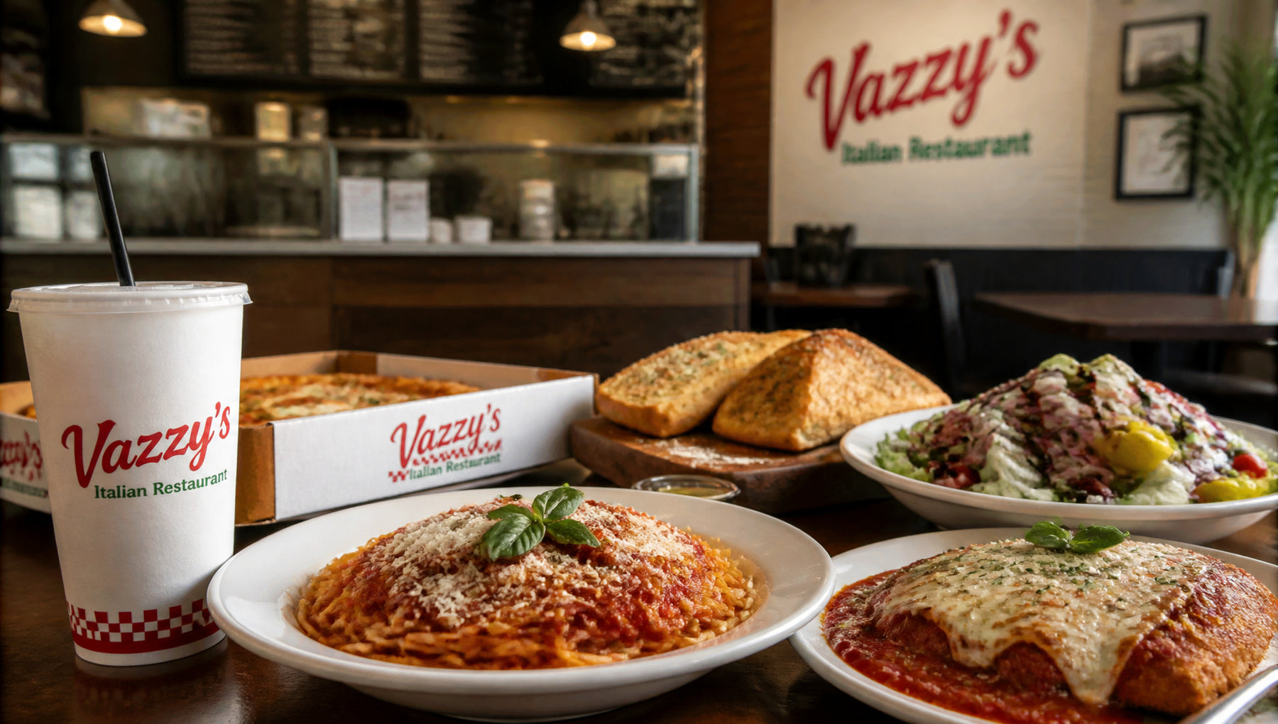 Vazzy's Italian Restaurant Stratford Menu with Prices