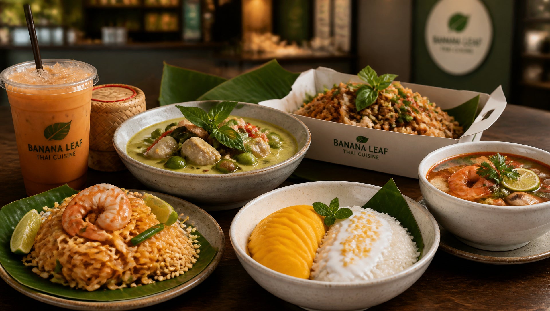 Banana Leaf Thai Cuisine Menu with Prices and Calories