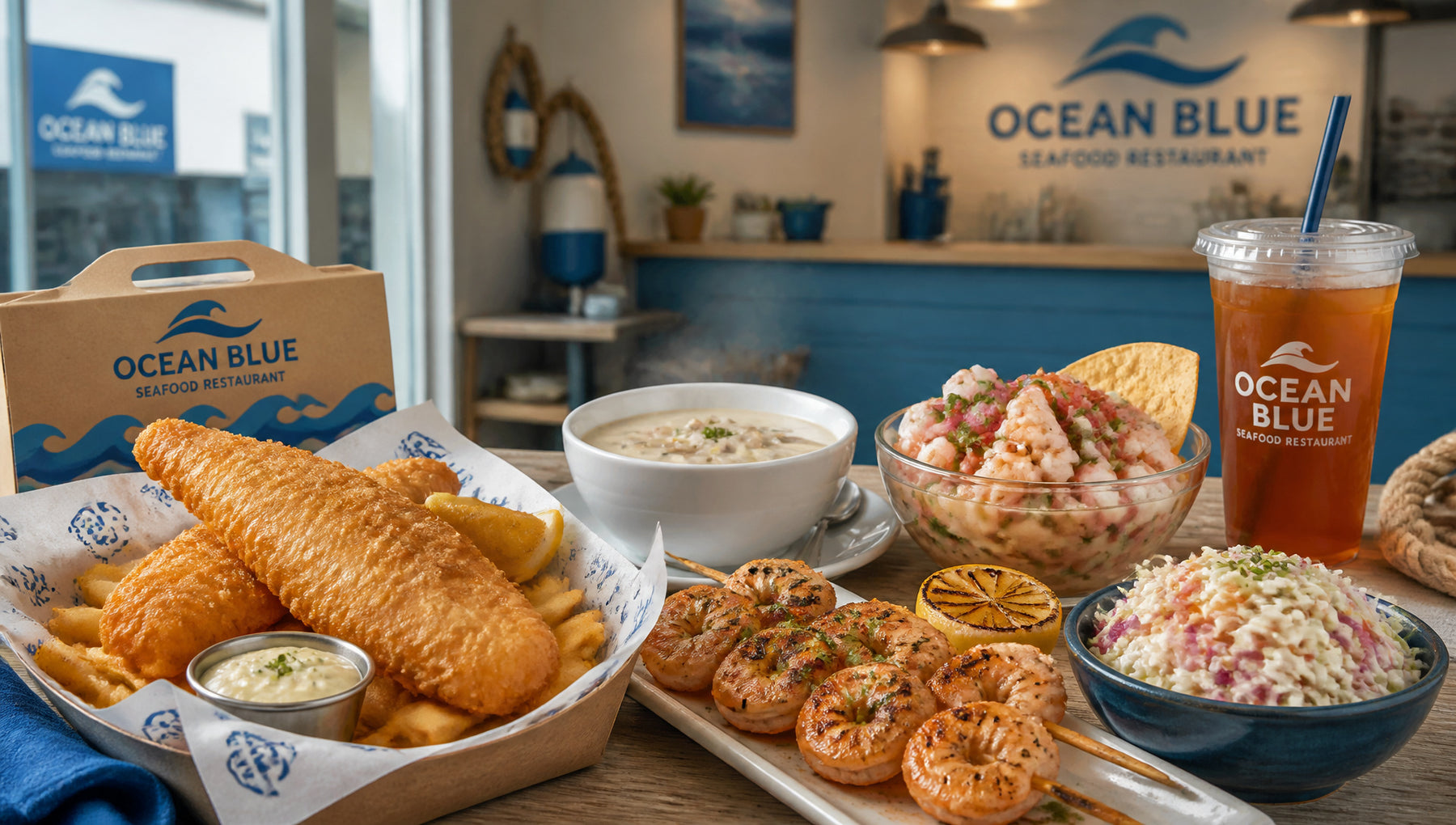 Ocean Blue Seafood Restaurant Menu, Prices and Calories
