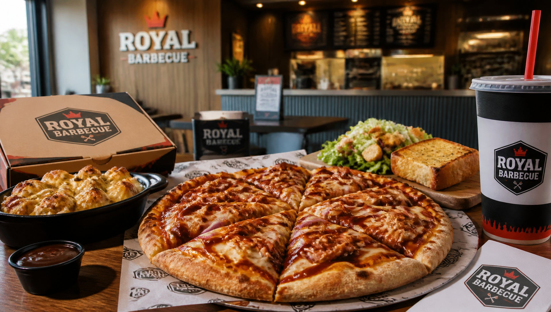 Royal Barbecue Pizza Menu with Prices and Calories