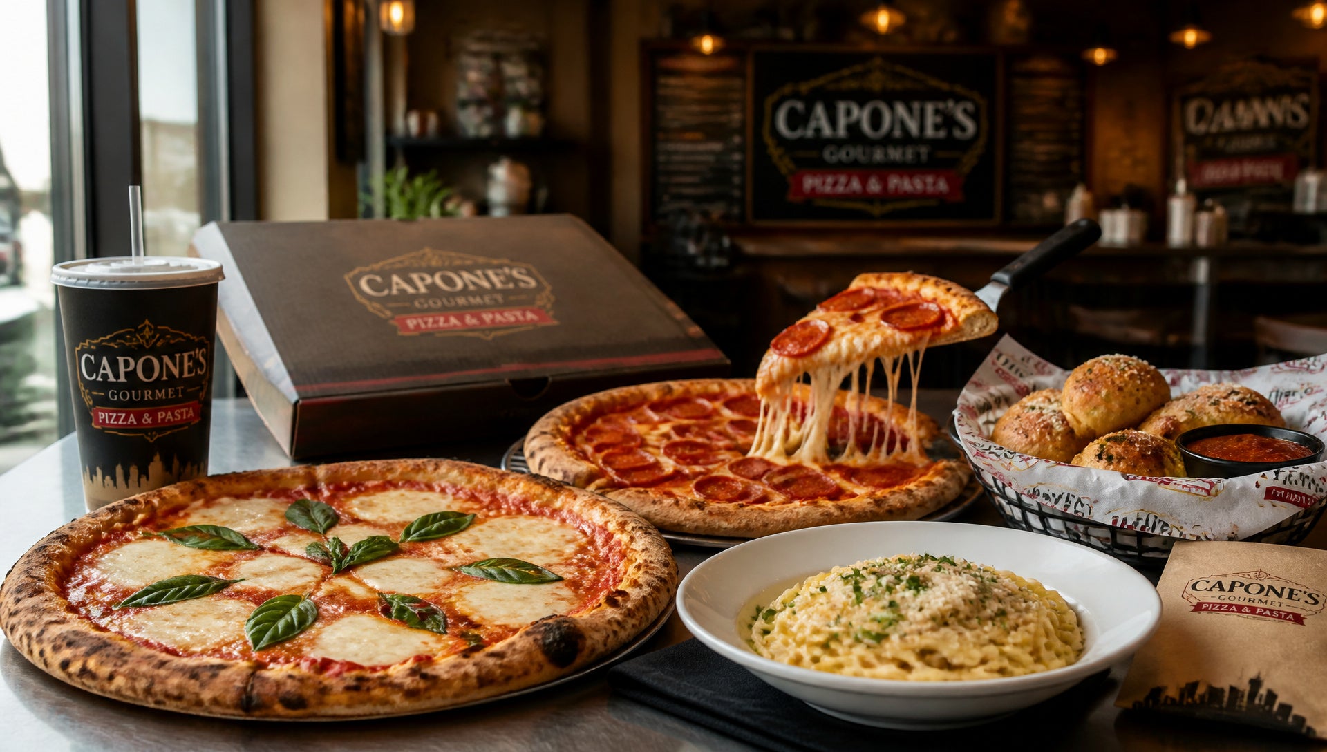 Capone’s Gourmet Pizza & Pasta Menu with Prices and Calories