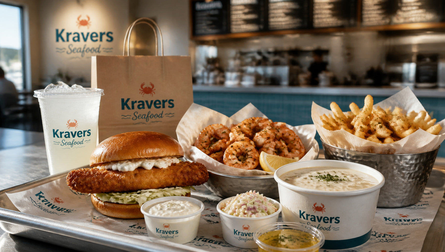 Kravers Seafood Menu with Prices, Calories and Best Picks