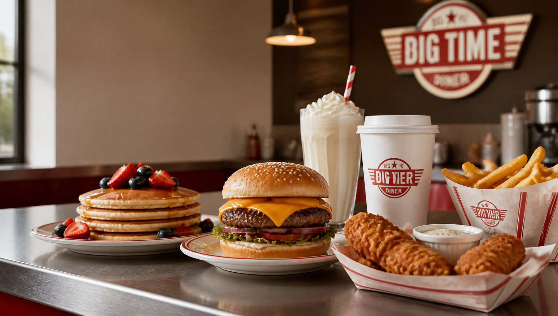 Big Time Diner Menu with Prices, Calories and Popular Items