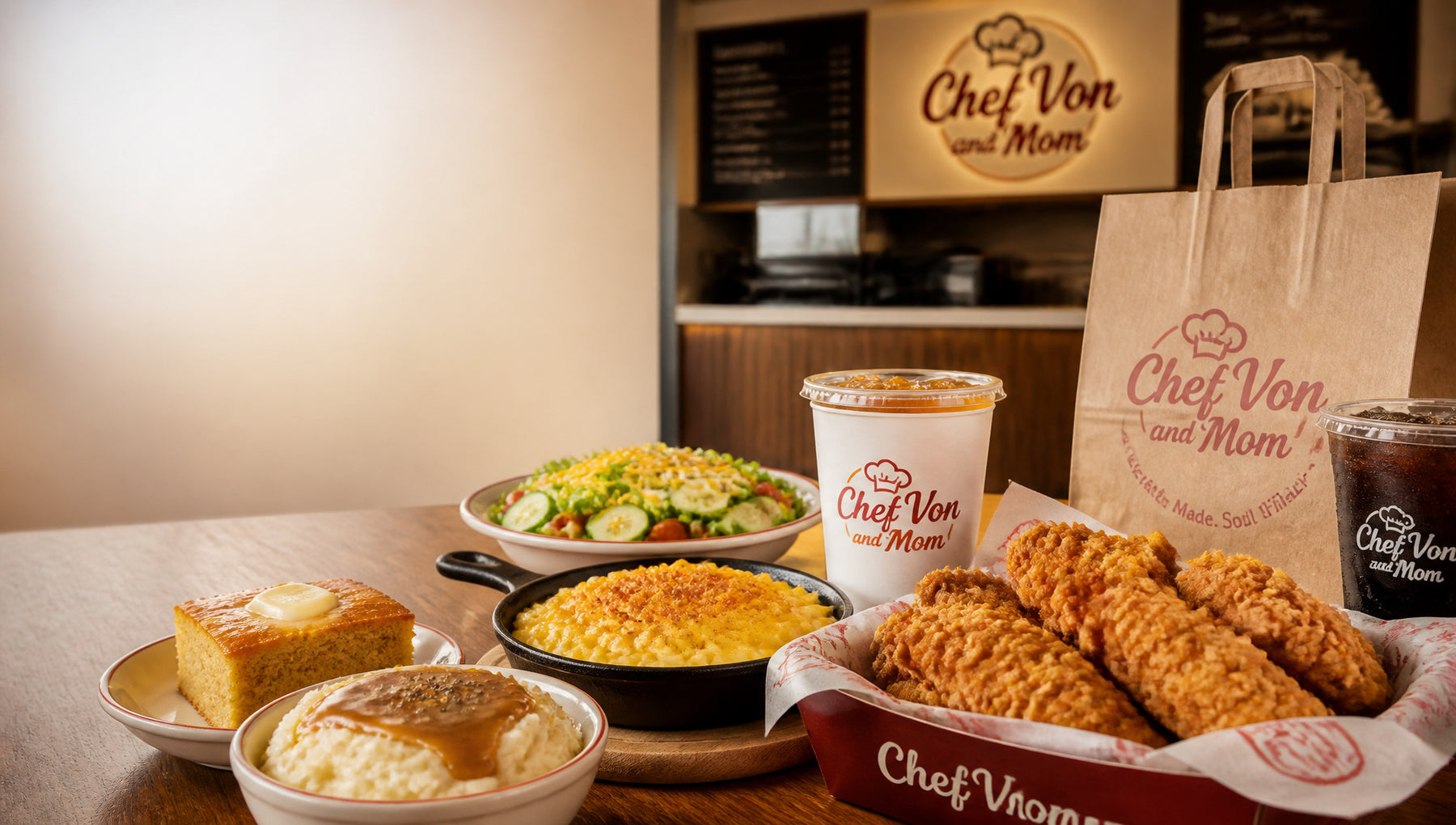 Chef Von and Mom Menu with Prices, Calories and Best Picks
