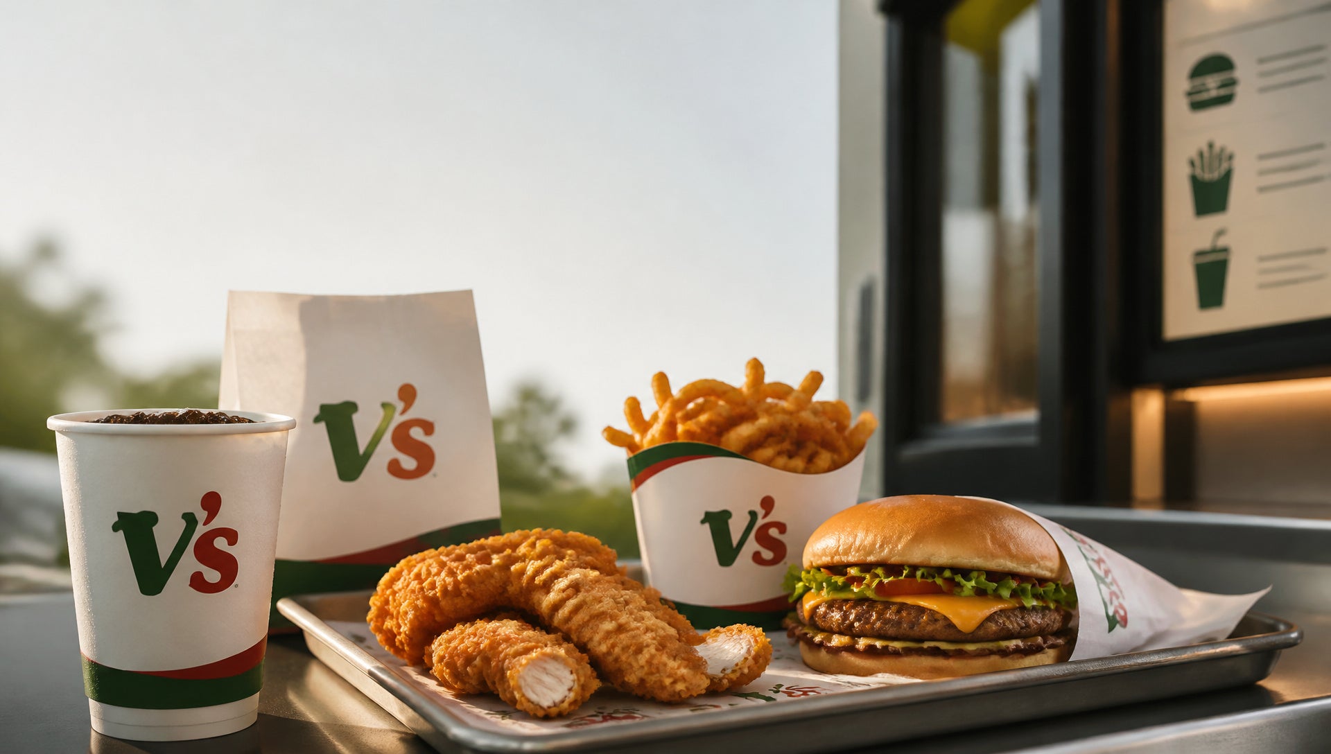 V's Drive-In Menu with Prices, Calories and Popular Items