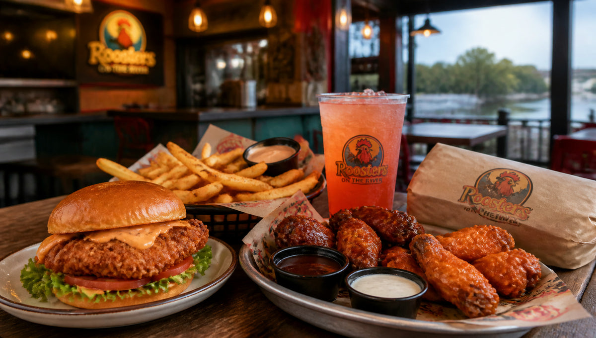 Roosters on the River Menu with Prices, Calories and Best Picks
