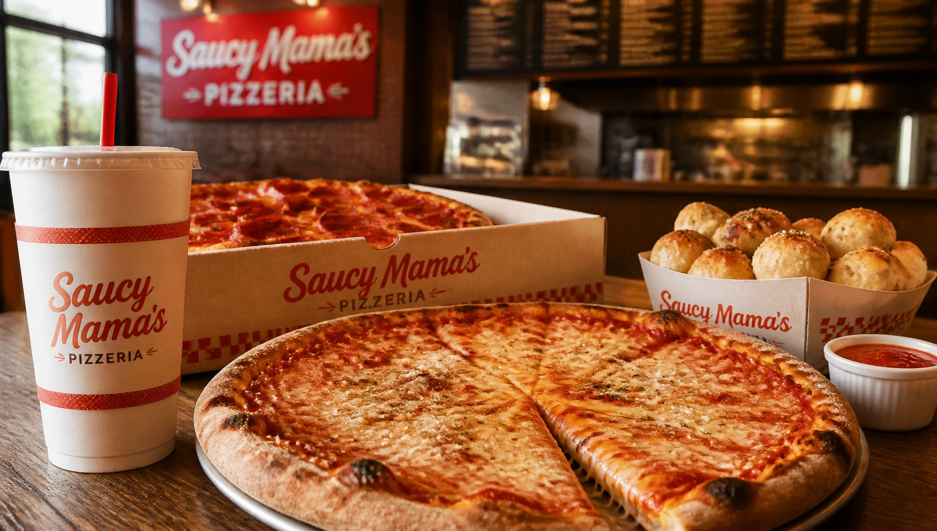 Saucy Mama's Pizzeria Menu with Prices and Popular Items