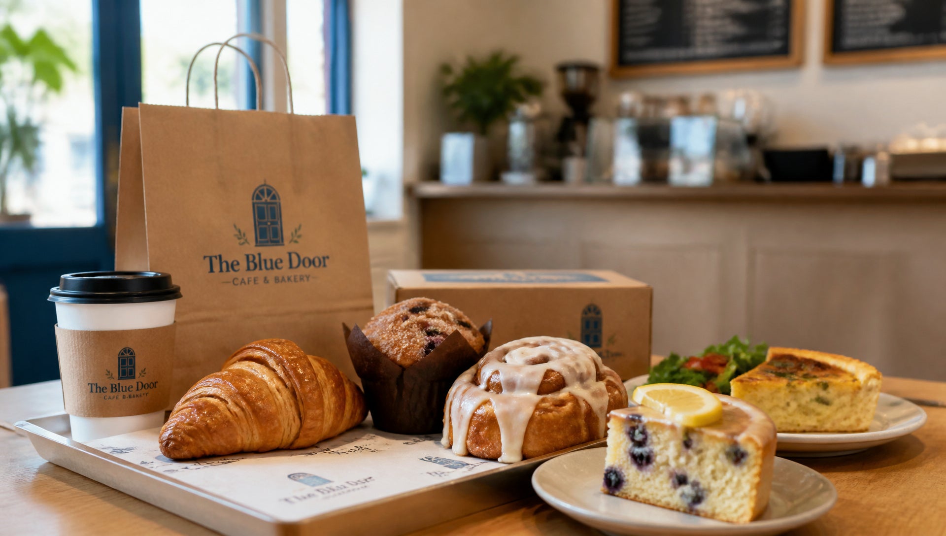 The Blue Door Cafe & Bakery Menu with Prices and Calories