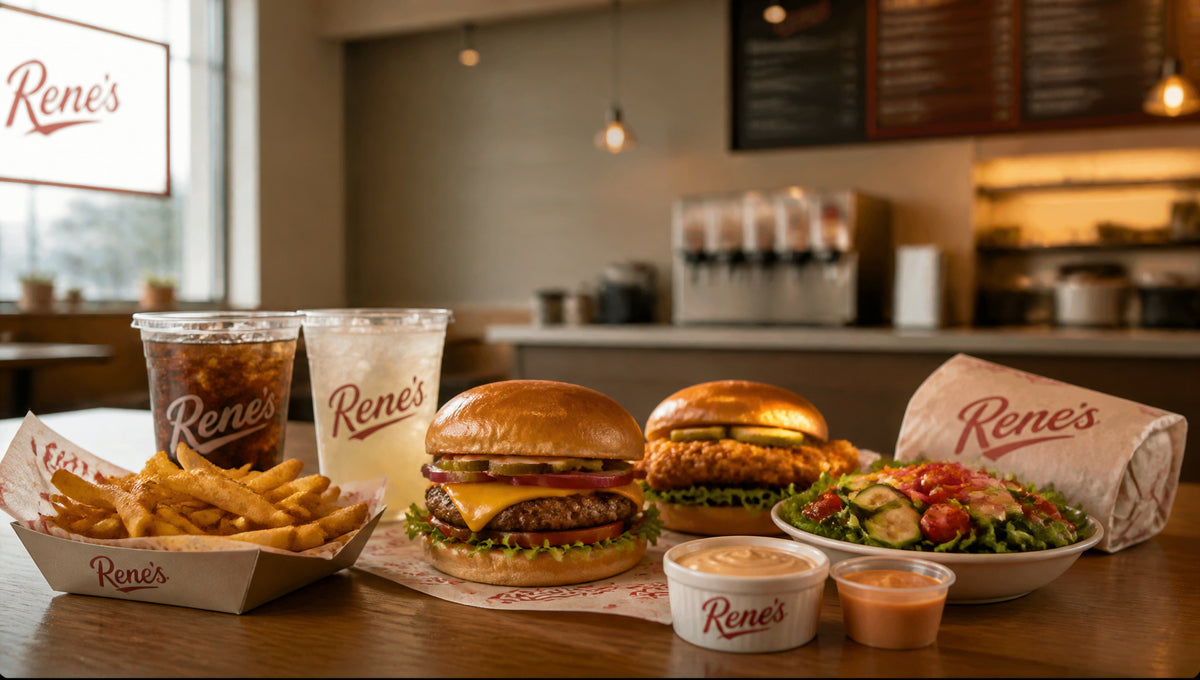 Rene's Menu with Prices, Calories and Popular Items
