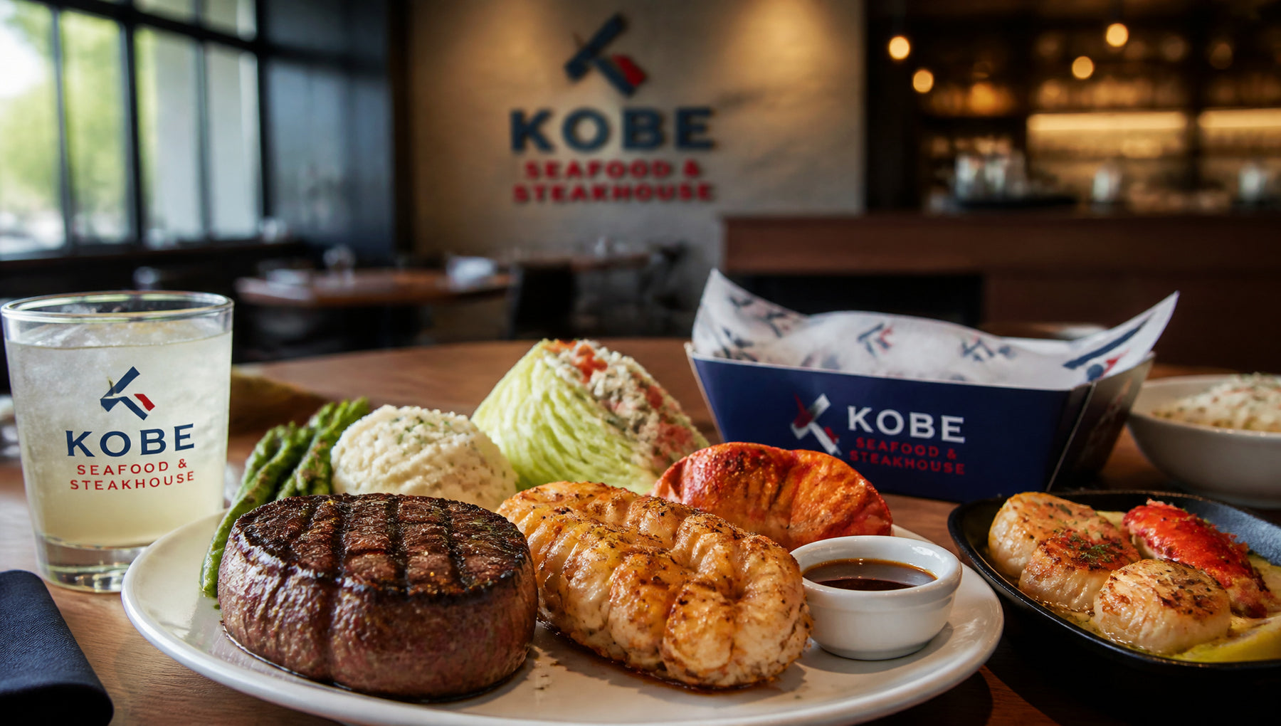 Kobe Seafood & Steakhouse Menu with Prices and Calories