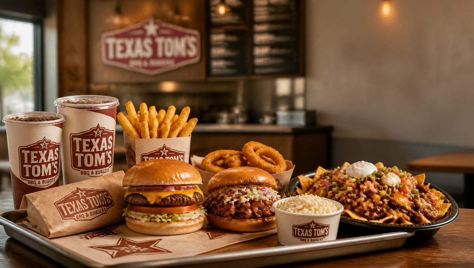 Texas Tom's Menu with Prices, Calories and Popular Items