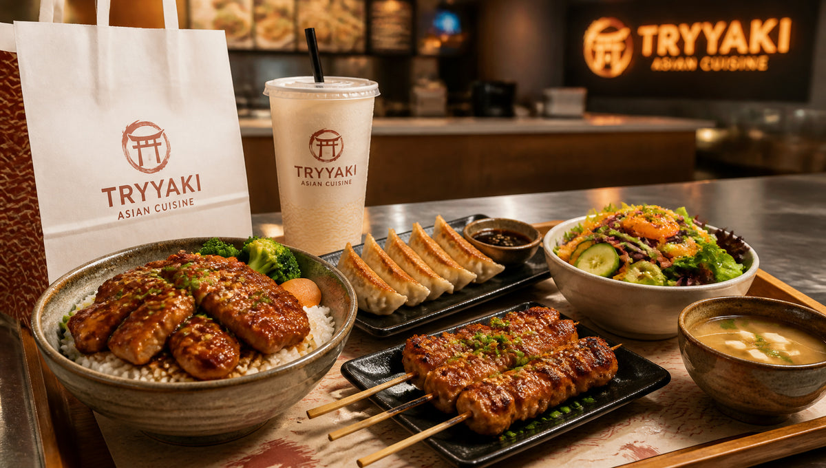Tryyaki Asian Cuisine Menu with Prices and Calories