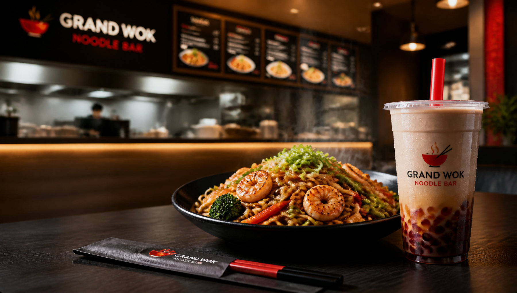 Grand Wok Noodle Bar Menu with Prices, Calories and Best Picks
