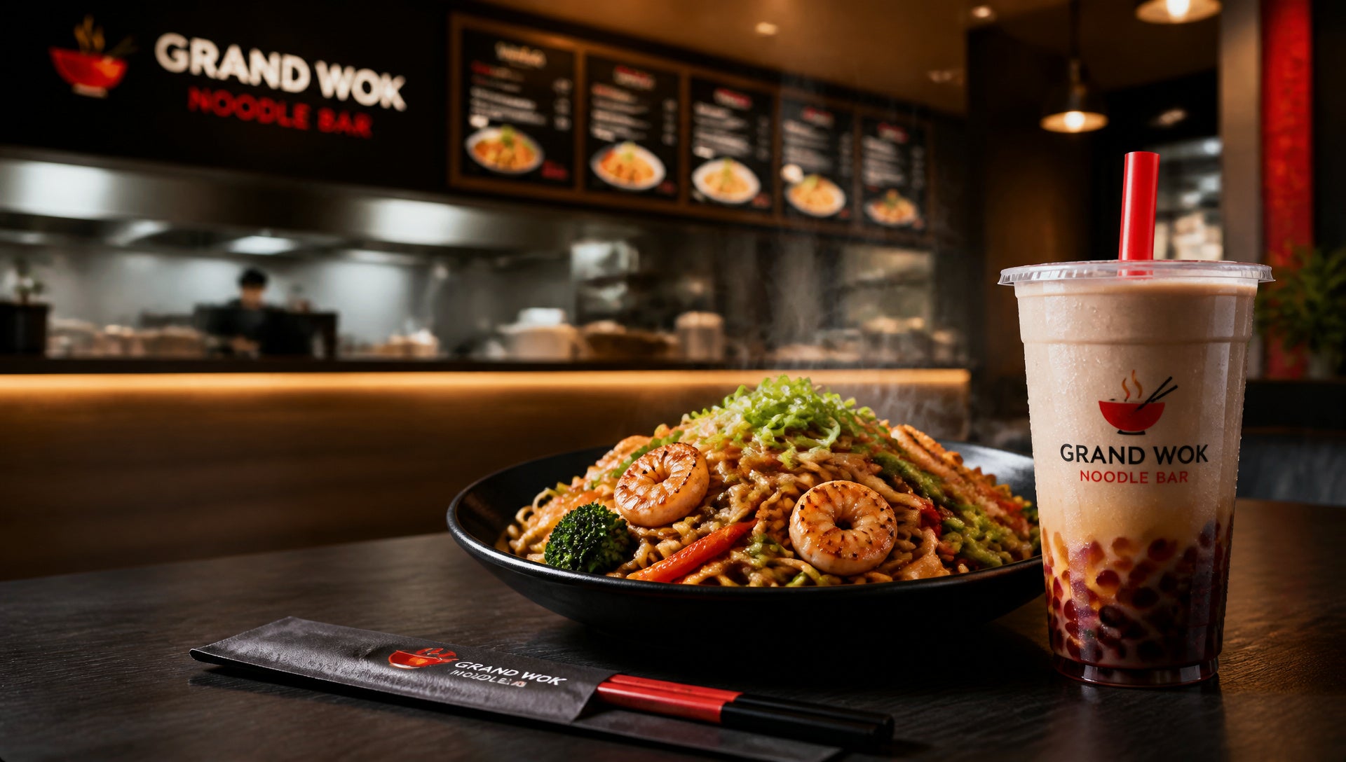 Grand Wok Noodle Bar Menu with Prices, Calories and Best Picks