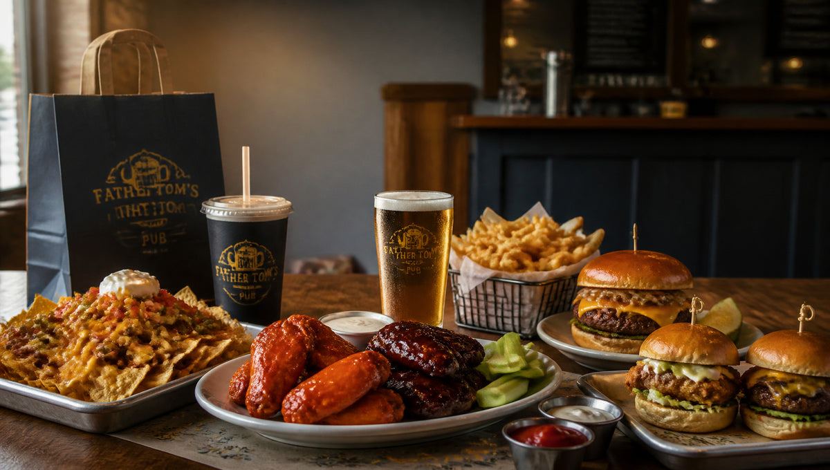 Father Tom's Pub Menu with Prices, Calories and Popular Items