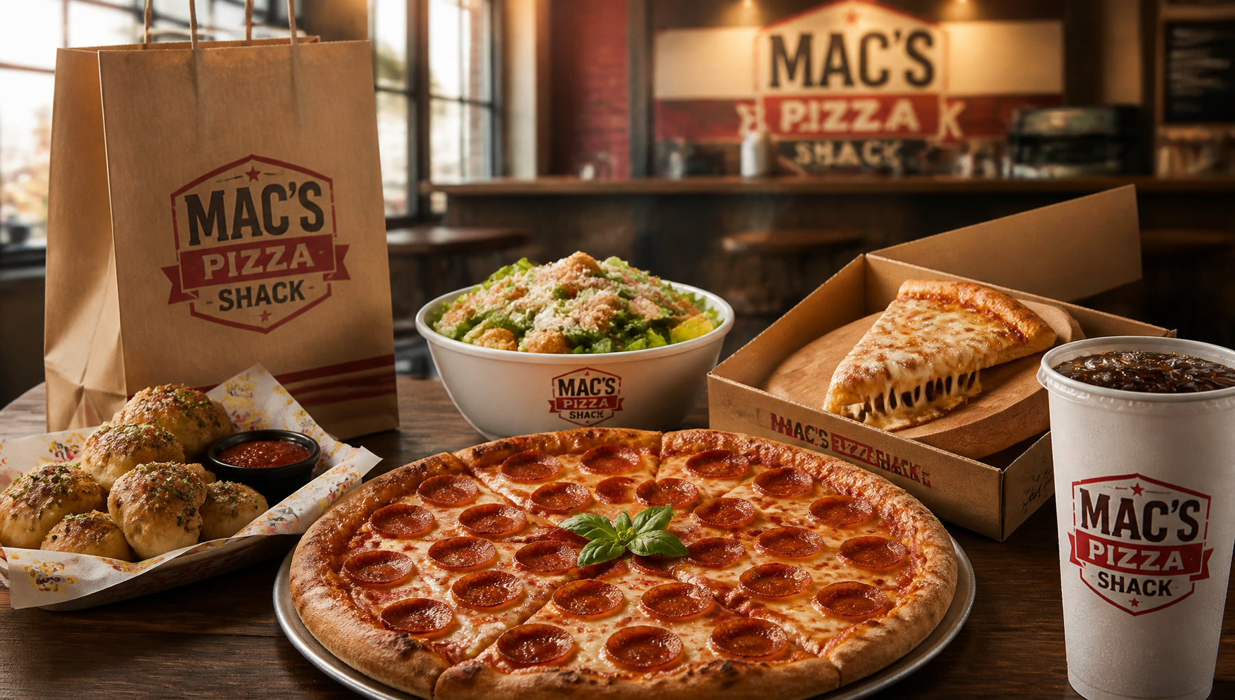 Mac's Pizza Shack Menu with Prices and Calories 2026