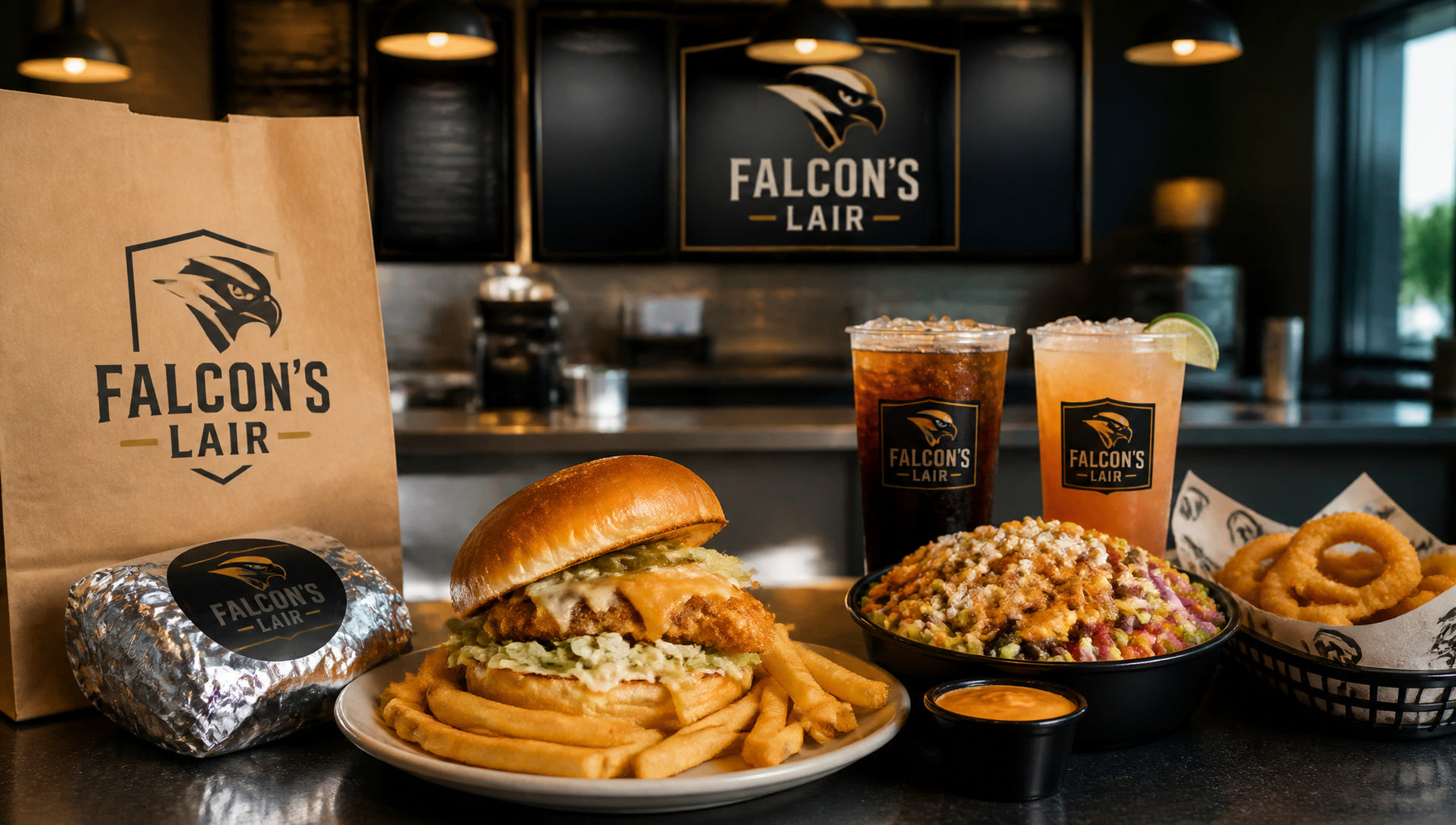 Falcon's Lair Menu with Prices and Popular Items